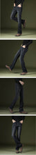 Load image into Gallery viewer, Men Vintage Black Grey Blue Flare Jeans

